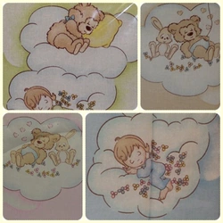 Комплект постельного белья для новорожденных “Облачко”